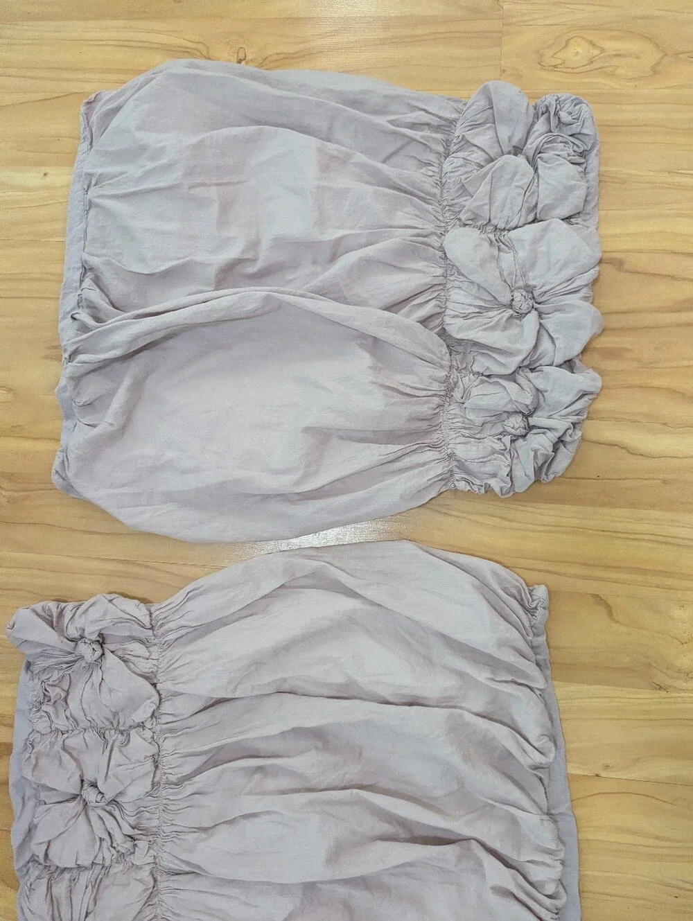 RH Baby & Child Flower Applique Pleated Pillow Shams Blush Pink Set of 2 Toddler